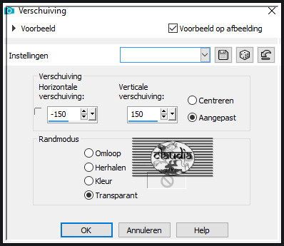 Effecten - Afbeeldingseffecten - Verschuiving