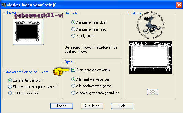 Lagen - Masker laden/opslaan - Masker laden vanaf schijf : gabeemask11-vi