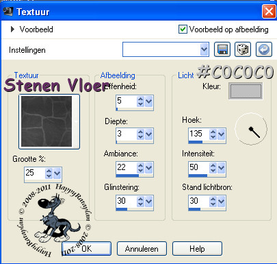 Effecten - Textuureffecten - Textuur : Stenen vloer