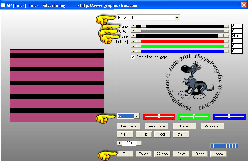 Effecten - Insteekfilters - AP [Lines] - Lines - Silverlining