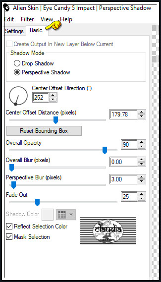 Effecten - Insteekfilters - Alien Skin Eye Candy 5 : Impact - Perspective Shadow