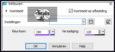 Aanpassen - Kleurtoon en verzadiging - Inkleuren