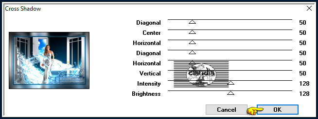 Effecten - Insteekfilters - Graphics Plus - Cross Shadow