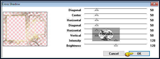 Effecten - Insteekfilters - Graphics Plus - Cross Shadow :