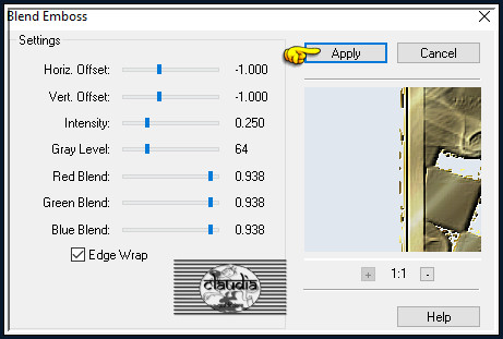 Effecten - Insteekfilters - FM Tile Tools - Blend Emboss :