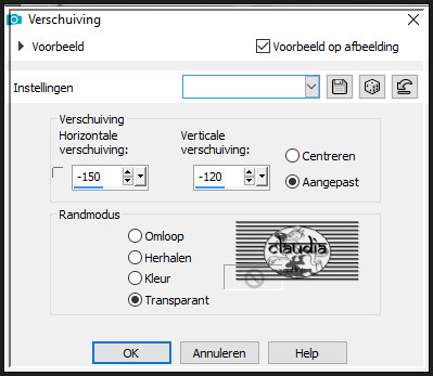 Effecten - Afbeeldingseffecten - Verschuiving