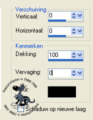 Instellingen Slagschaduw