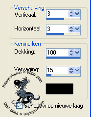 Instellingen Slagschaduw