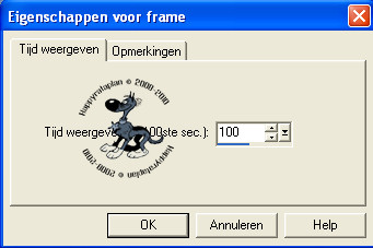 Eigenschappen van Frame