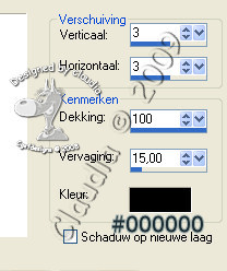 Instellingen slagschaduw