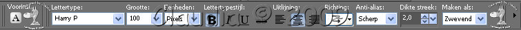 Instellingen Font Harry P