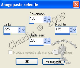 Instellingen Aangepaste selectie