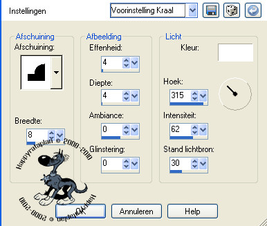 Instellingen Afschuining Binnen