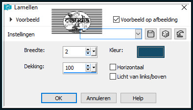 Effecten - Textuureffecten - Lamellen