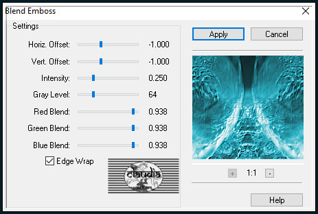 Effecten - Insteekfilters - FM Tile Tools - Blend Emboss