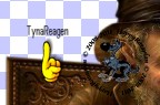 Weggummen van Tyna's naam