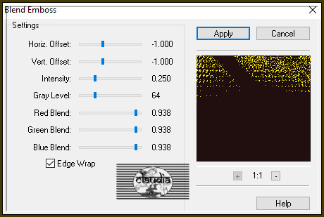 Effecten - Insteekfilters - FM Tile Tools - Blend Emboss