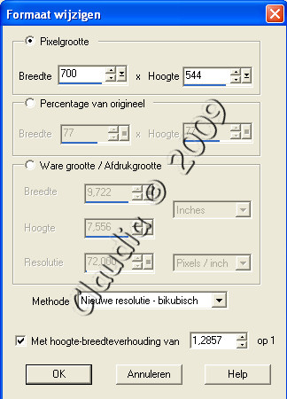 Formaat van de animatie wijzigen