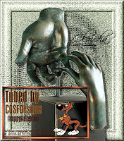 Sculpture-Fathers-hand-and-child-in-rusty-bronze
