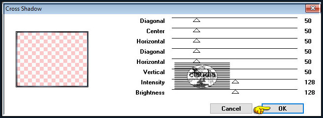 Effecten - Insteekfilters - Graphics Plus - Cross Shadow