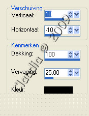 Instellingen Slagschaduw