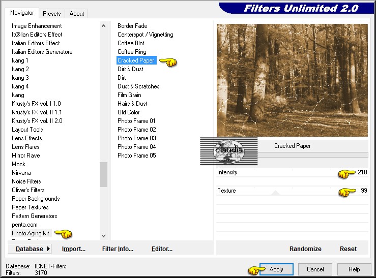 Effecten - Insteekfilters - <I.C.NET Software> - Filters Unlimited 2.0 - Photo Aging Kit - Cracked Paper