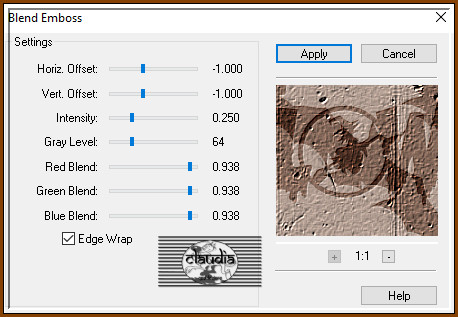 Effecten - Insteekfilters - FM Tile Tools - Blend Emboss