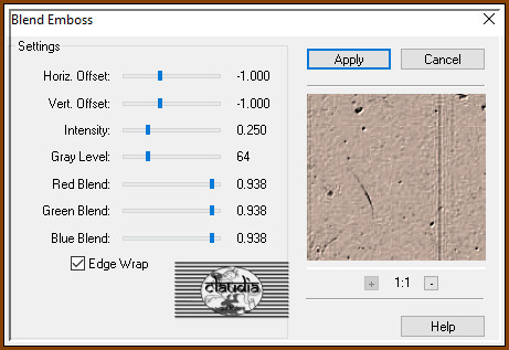 Effecten - Insteekfilters - FM Tile Tools - Blend Emboss