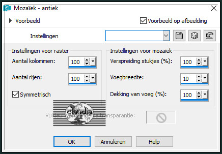 Effecten - Textuureffecten - Mozaïek - antiek