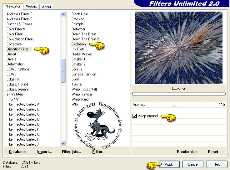 Instellingen filter Filters Unlimited 2.0