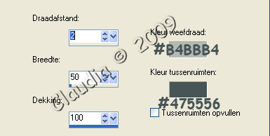 Instellingen effect Weefpatrooon