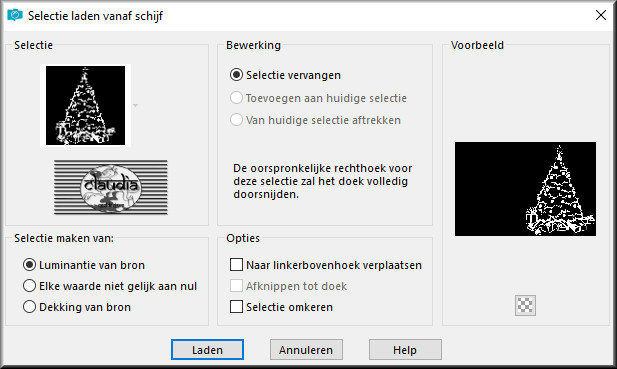 Selecties - Selectie laden/opslaan - Selectie laden vanaf schijf : MerryChristmasSel4-15-12-2017