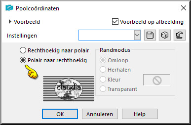 Effecten - Vervormingseffecten - Poolcoördinaten