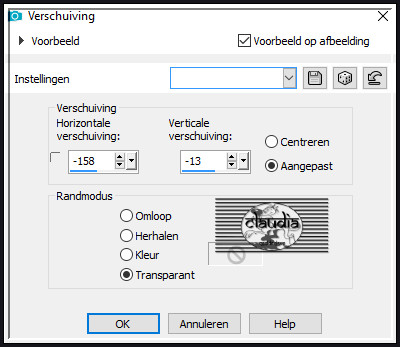 Effecten - Afbeeldingseffecten - Verschuiving :