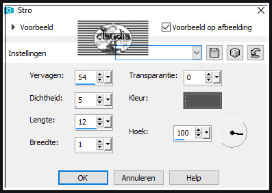 Effecten - Textuureffecten - Stro : Kleur = 6de kleur