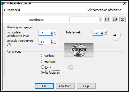 Effecten - Reflectie-effecten - Roterende spiegel :