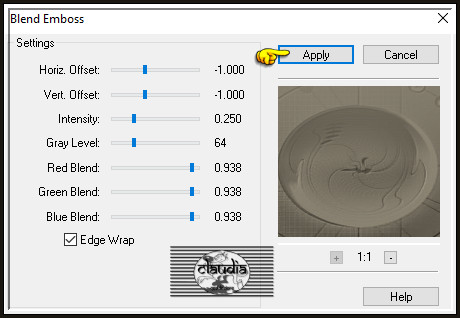 Effecten - Insteekfilters - FM Tile Tools - Blend Emboss