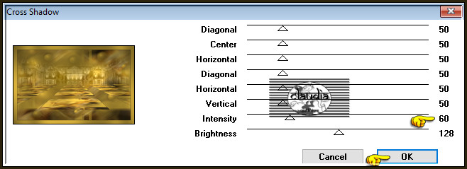 Effecten - Insteekfilters - Graphics Plus - Cross Shadow