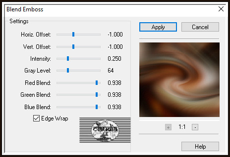 Effecten - Insteekfilters - FM Tile Tools - Blend Emboss