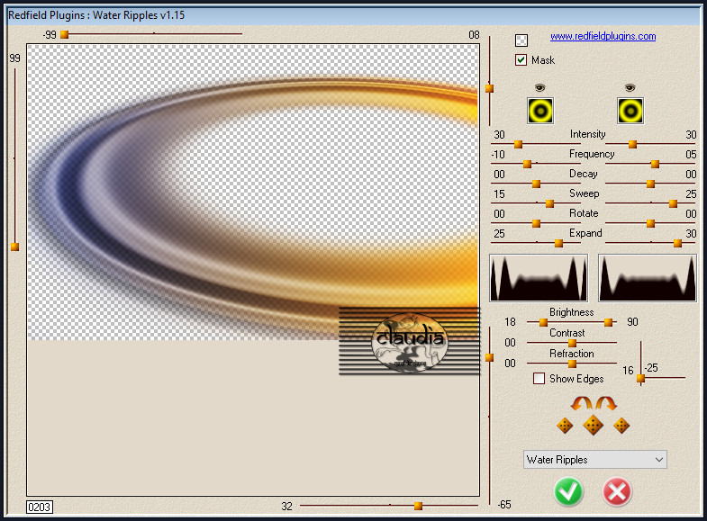 Effecten - Insteekfilters - Redfield - Water Ripples :