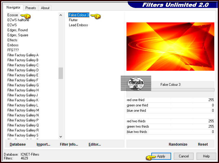 Effecten - Insteekfilters - <I.C.NET Software> - Filters Unlimited 2.0 - Ecosse - False Colour 3 :