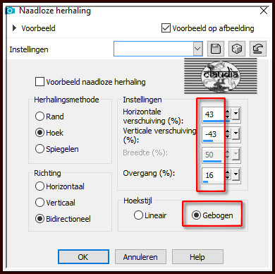 Effecten - Afbeeldingseffecten - Naadloze herhaling :