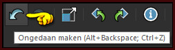 Klik 1 x op het "Ongedaan maken" pijltje