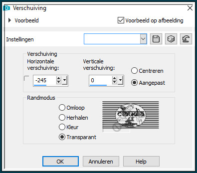 Effecten - Afbeeldingseffecten - Verschuiving :