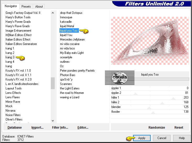 Effecten - Insteekfilters - <I.C.NET Software> - Filters Unlimited 2.0 - Kang 3 - liquid you Too