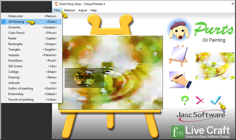 Effecten - Insteekfilters - Virtual Painter - Virtual Painter 4