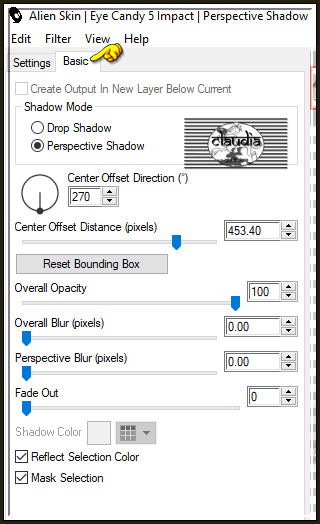 Effecten - Insteekfilters - Alien Skin Eye Candy 5 : Impact - Perspective Shadow