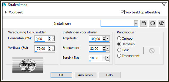 Effecten - Vervormingsefecten - Stralenkrans