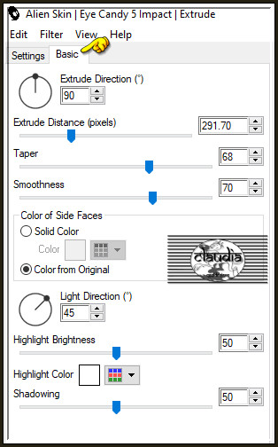 Effecten - Insteekfilters - Alien Skin Eye Candy 5 : Impact - Extrude