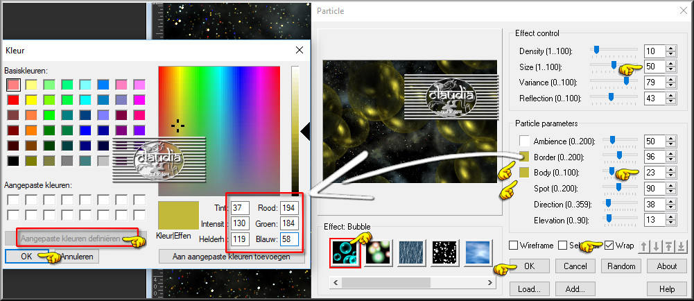 Effecten - Insteekfilters - Ulead Effects - Particle